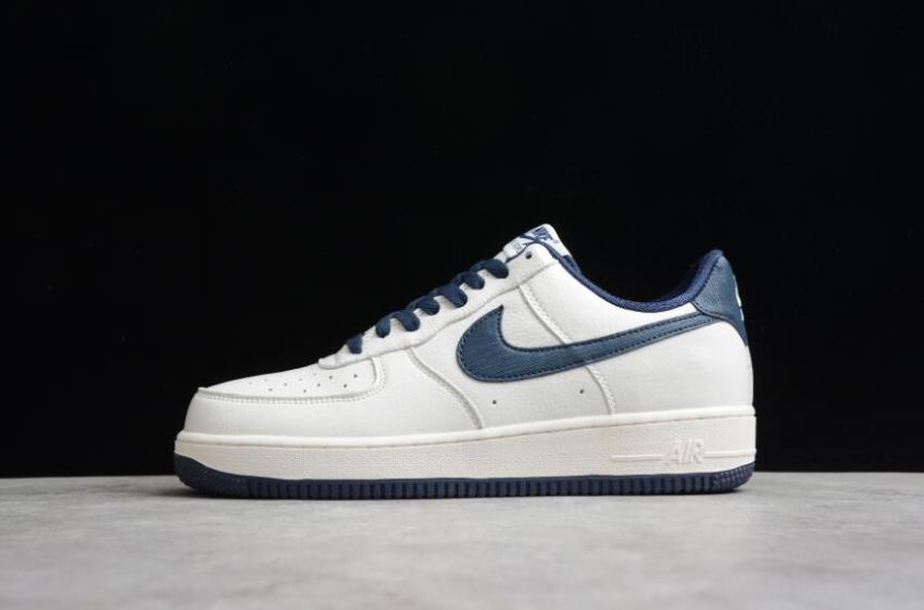 Men's Nike Air Force 1 07 Beige Dark Blue PA3035-068 Running Shoes - Click Image to Close