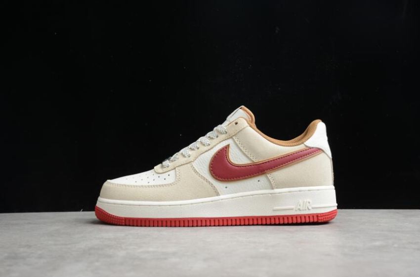 Women's Nike Air Force 1 07 Su19 QZ3068-226 Rice Yellow Red Shoes Running Shoes