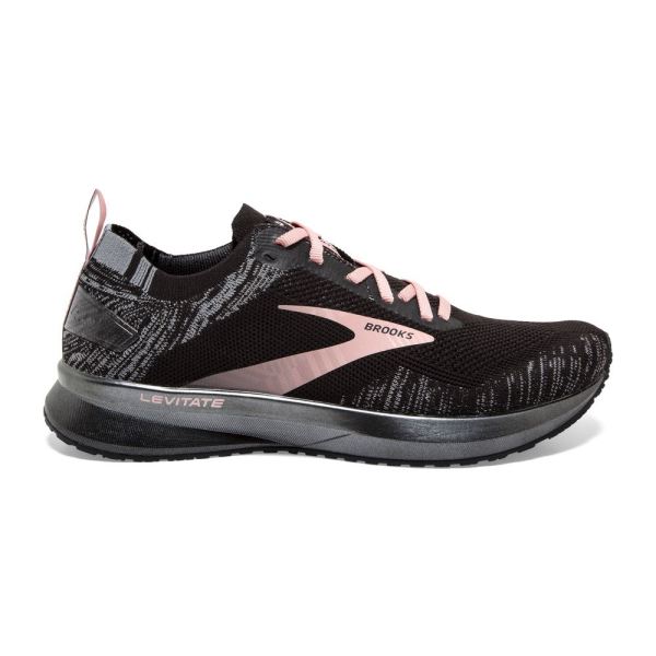 Brooks Levitate 4 Black/Grey/Coral Cloud - Click Image to Close