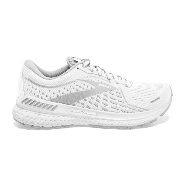 Brooks Adrenaline GTS 21 White/Grey/Silver - Click Image to Close