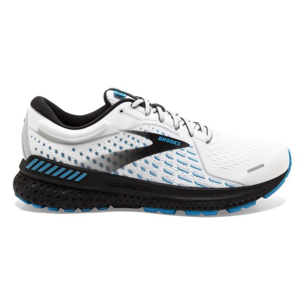 Brooks Adrenaline GTS 21 White/Grey/Atomic Blue - Click Image to Close