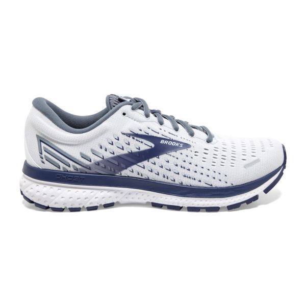 Brooks Ghost 13 White/Grey/Deep Cobalt - Click Image to Close