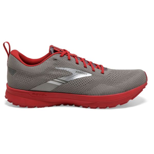 Brooks Revel 5 Grey/Red - Click Image to Close