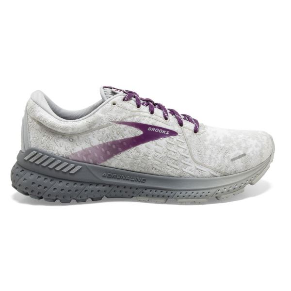 Brooks Adrenaline GTS 21 White/Oyster/Primer Grey - Click Image to Close