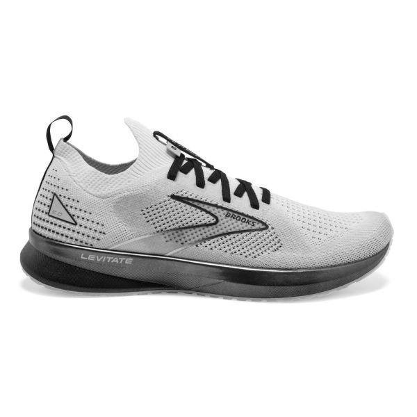 Brooks Levitate StealthFit 5 White/Grey/Black - Click Image to Close