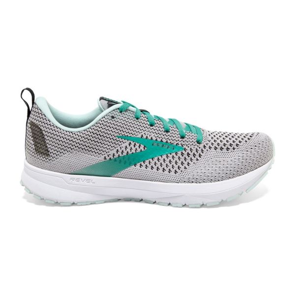 Brooks Revel 4 Grey/Fair Aqua/Black