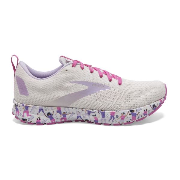 Brooks Revel 4 White/Lilac/Pink - Click Image to Close