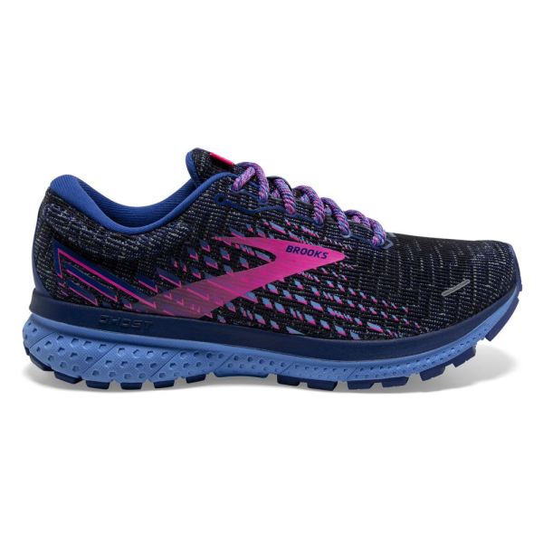 Brooks Ghost 13 Ebony/Blue/Pink