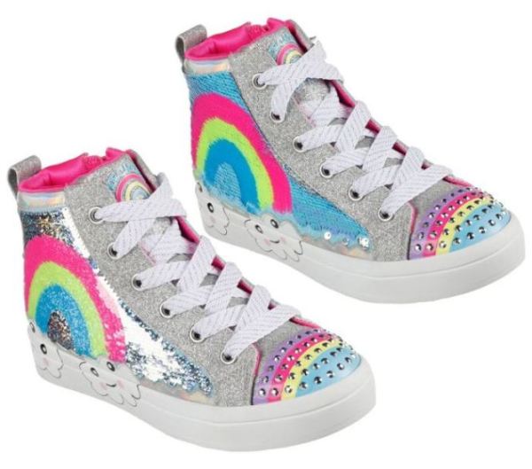 Skechers Girls' Flip Kicks: Twi-Lites 2.0 - Rainbow Daydreams - Click Image to Close