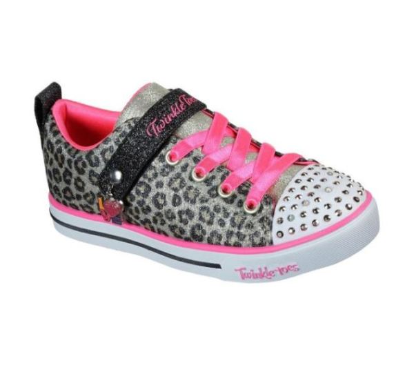 Skechers Girls' Girl's Twinkle Toes: Sparkle Lite - Leopard Shines - Click Image to Close