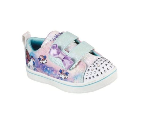 Skechers Girls' Twinkle Toes: Sparkle Rayz - Unicorn Moondust - Click Image to Close