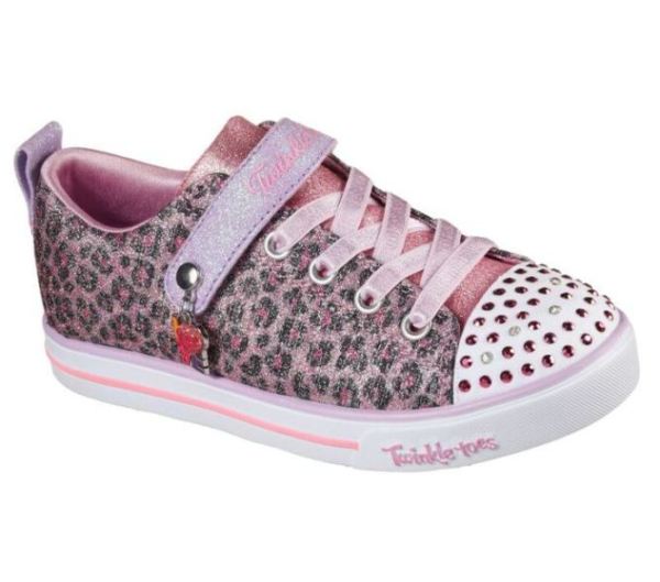 Skechers Girls' Girl's Twinkle Toes: Sparkle Lite - Leopard Shines - Click Image to Close