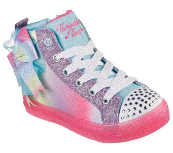 Skechers Girls' Twinkle Toes: Shuffle Brights - Rainbow Dust - Click Image to Close