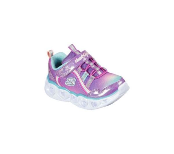 Skechers Girls' S Lights: Heart Lights - Rainbow Lux - Click Image to Close