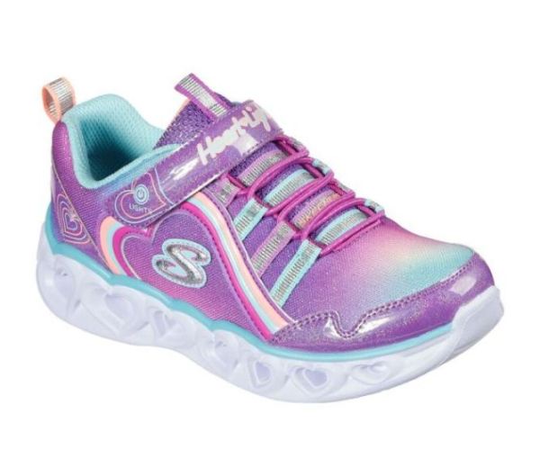 Skechers Girls' S Lights: Heart Lights - Rainbow Lux - Click Image to Close