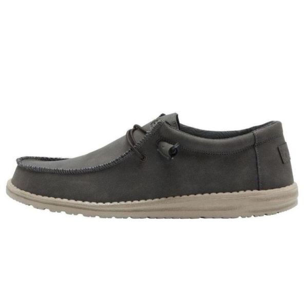 Hey Dude Shoes Men's Wally Recycled Leather Coffee