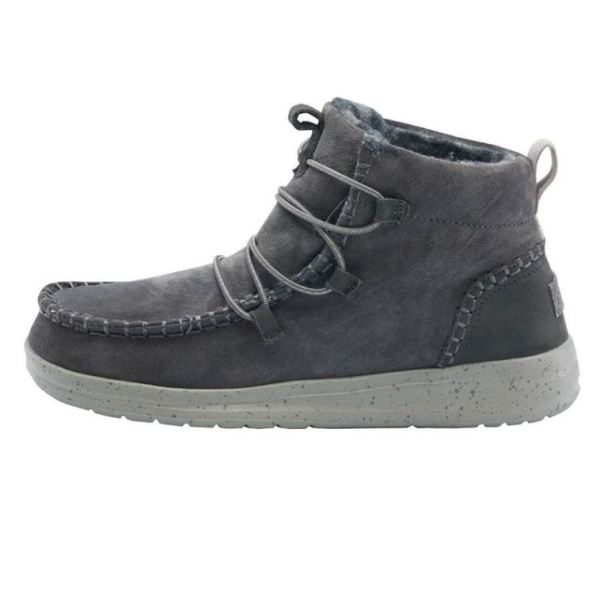 Women's Hey Dude Shoes Eloise Suede Dark Grey