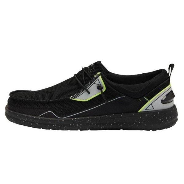 Men's Hey Dude Shoes Wally Storm Black Neon