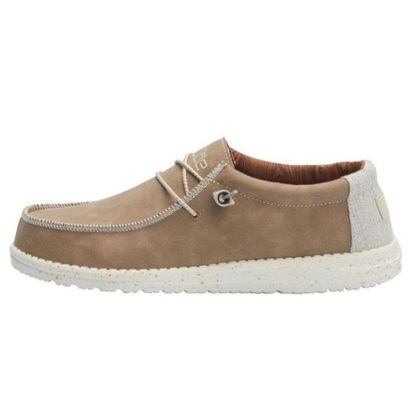 Hey Dude Shoes Men's Wally Recycled Leather Travertine