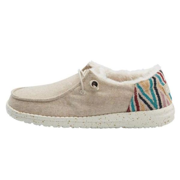 Women's Hey Dude Shoes Wendy Funk Wool Beige - Click Image to Close