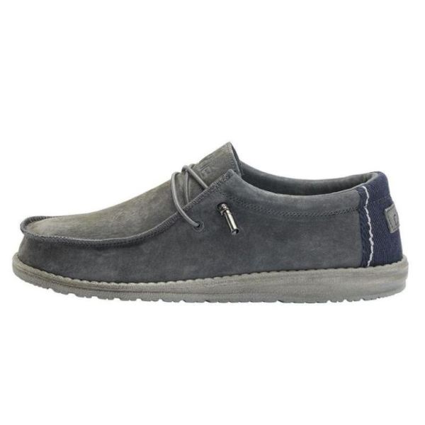 Hey Dude Shoes Men's Wally L Suede Grey