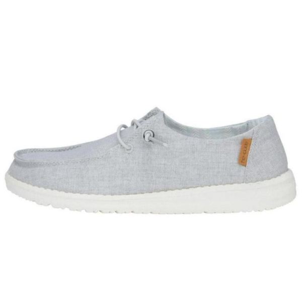 Women's Hey Dude Shoes Wendy Chambray Light Grey - Click Image to Close