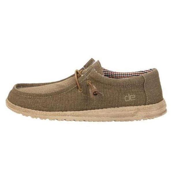 Hey Dude Shoes Men's Wally Canvas Nut