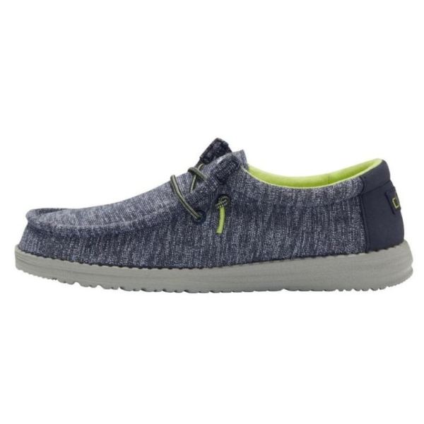 Boys Hey Dude Shoes Wally Youth Stretch Navy