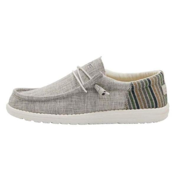 Hey Dude Shoes Men's Wally Woven Stripes Grey