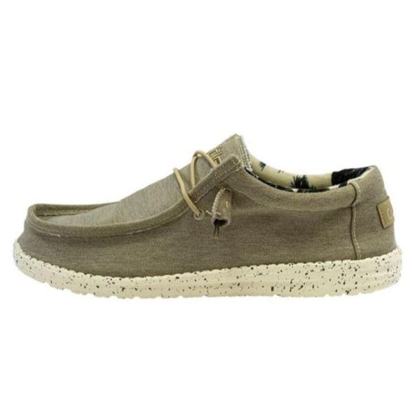 Hey Dude Shoes Men's Wally Stretch Beige - Click Image to Close