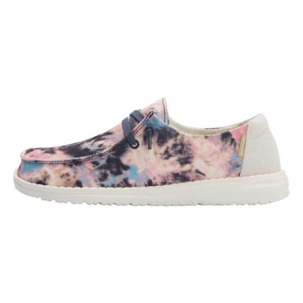 Women's Hey Dude Shoes Wendy Tie Dye Tie Dye Pink Navy