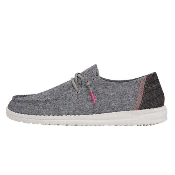 Women's Hey Dude Shoes Wendy Canvas Black Confetti