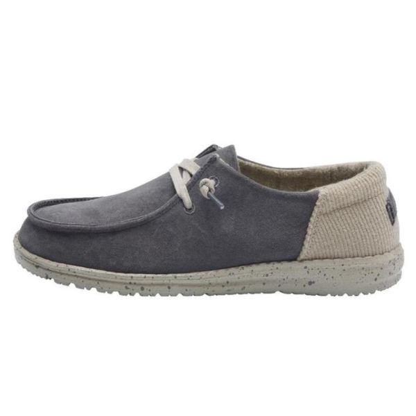 Women's Hey Dude Shoes Wendy Suede Dark Grey