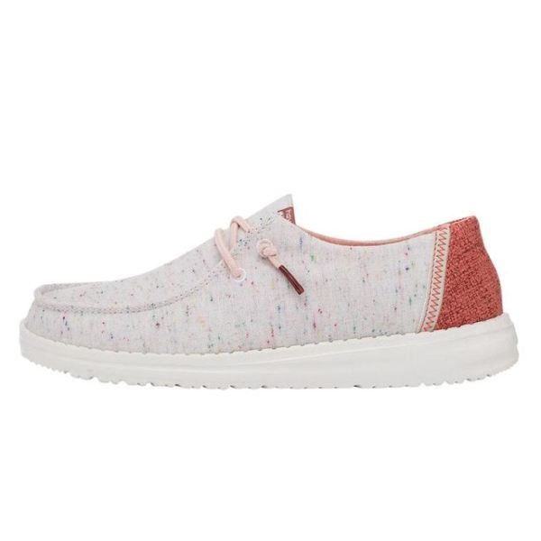 Women's Hey Dude Shoes Wendy Canvas Pink Confetti - Click Image to Close