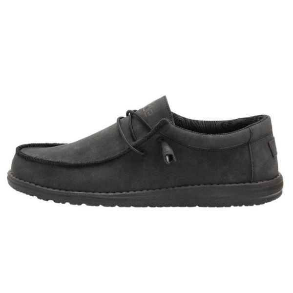 Hey Dude Shoes Men's Wally Recycled Leather Carbon