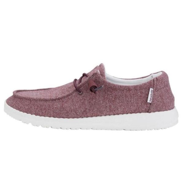 Women's Hey Dude Shoes Wendy Stretch Burgundy