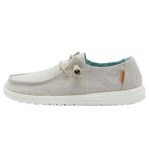 Women's Hey Dude Shoes Wendy Chambray Beige - Click Image to Close