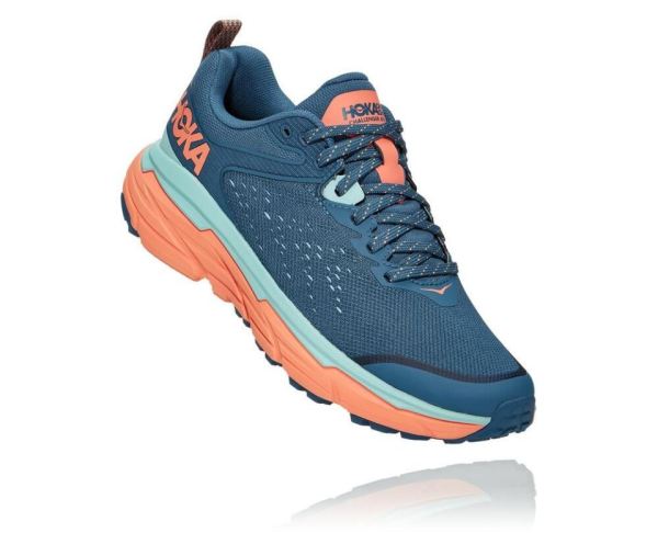 HOKA ONE ONE Challenger ATR 6 for Men Real Teal / Cantaloupe - Click Image to Close