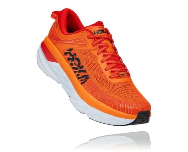 HOKA ONE ONE Bondi 7 for Women Persimmon Orange / Fiesta - Click Image to Close