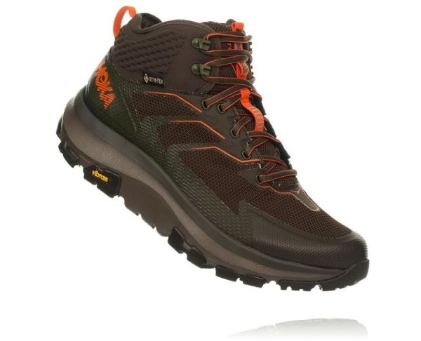 HOKA ONE ONE Toa GORE-TEX for Men Black Olive/ Orange