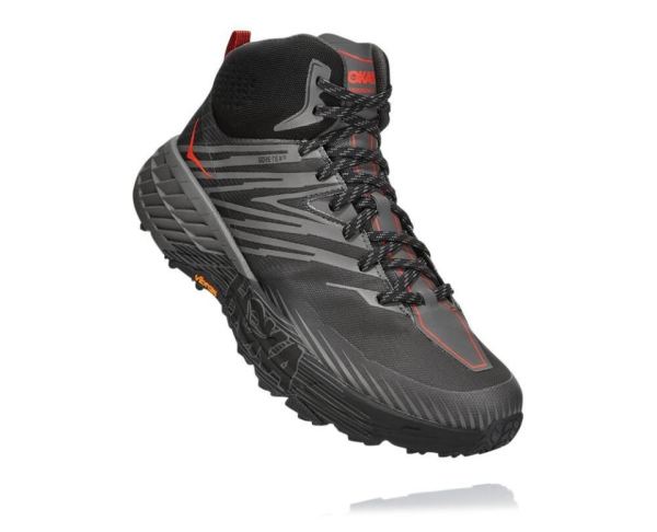 HOKA ONE ONE Speedgoat Mid GORE-TEX 2 for Men Anthracite / Dark Gull Grey - Click Image to Close