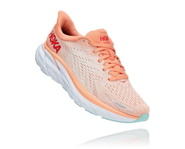 HOKA ONE ONE Clifton 8 for Men Cantaloupe / Silver Peony - Click Image to Close