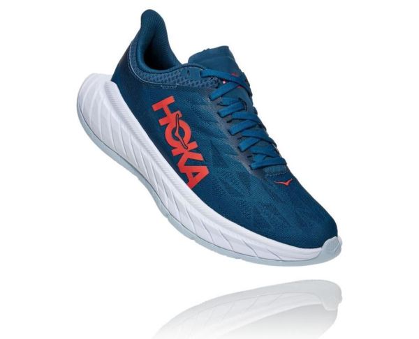 HOKA ONE ONE Carbon X 2 for Women Moroccan Blue / Hot Coral