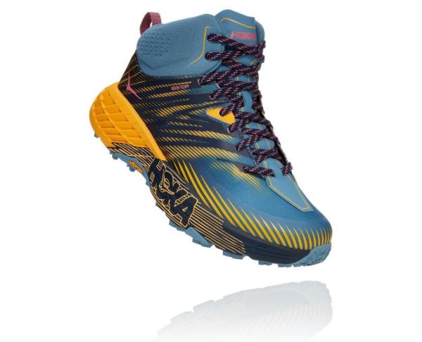 HOKA ONE ONE Speedgoat Mid GORE-TEX 2 for Women Provincial Blue / Saffron