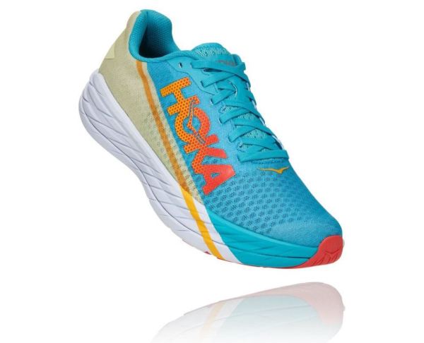 Rocket X All Gender Running Shoe Scuba Blue / Luminary Green - Click Image to Close