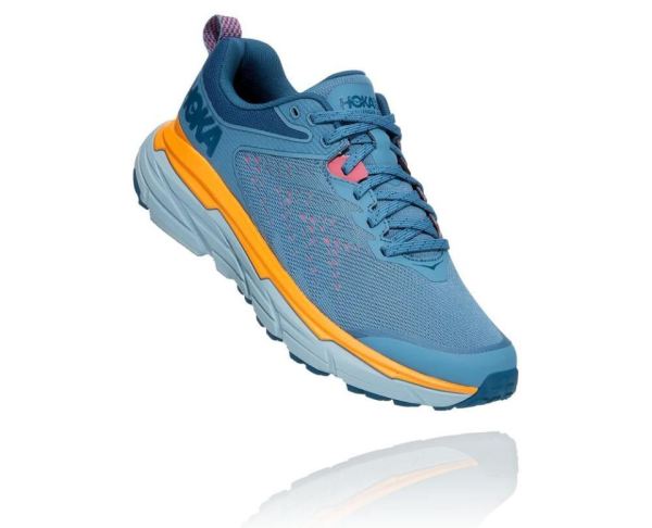 HOKA ONE ONE Challenger ATR 6 for Women Provincial Blue / Saffron - Click Image to Close