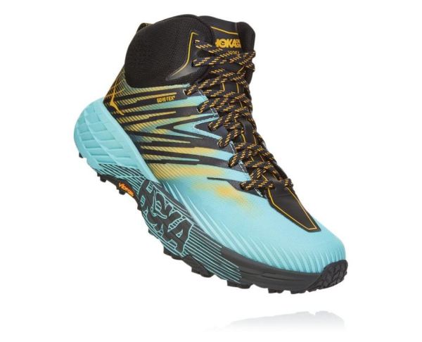 HOKA ONE ONE Speedgoat Mid GORE-TEX 2 for Women Antigua Sand / Golden Rod - Click Image to Close