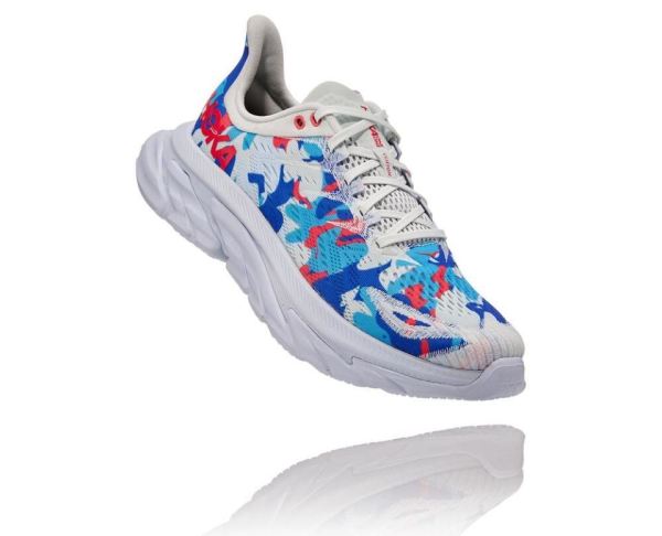 HOKA ONE ONE Clifton Edge Geometric Ballad Blue / Blue Flower - Click Image to Close