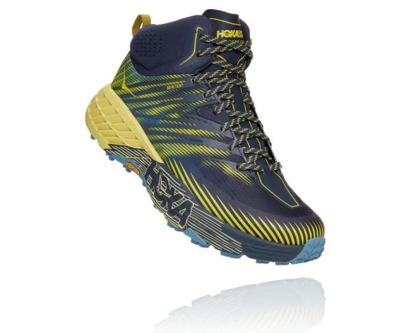 HOKA ONE ONE Speedgoat Mid GORE-TEX 2 for Men Ombre Blue / Blue Sheen - Click Image to Close