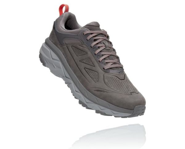 HOKA ONE ONE Challenger Low GORE-TEX for Men Charcoal Gray / Fiesta - Click Image to Close